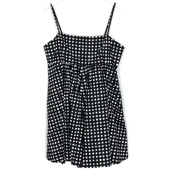NWT Anthropologie Hutch Bandeau Black & White Gingham Romper Dress Sz XL - Picture 3 of 9